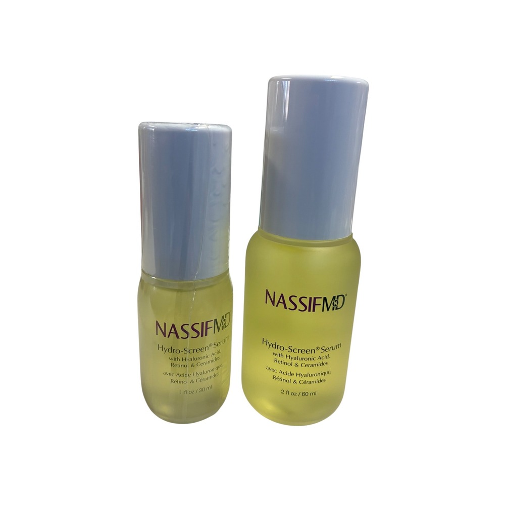 NassifMD Hydro-Screen Serum 2pk  1oz+‎ 2oz Hyaluronic Acid Retinol Ceramides